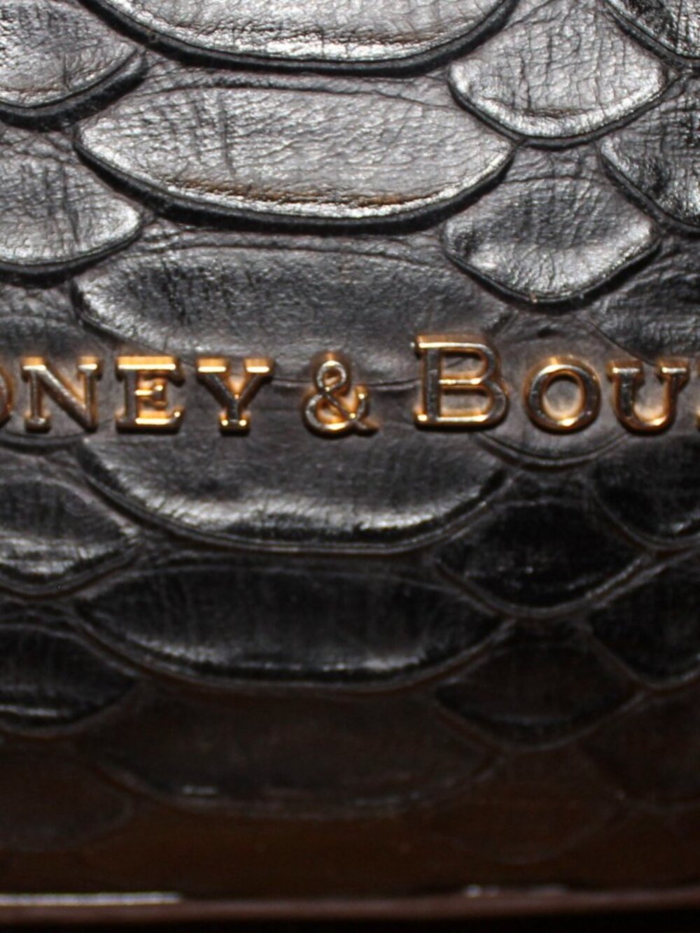 $398 Dooney & Bourke Claremont Dove "Python" Shopper Tote Shoulder Bag - Picture 3 of 13